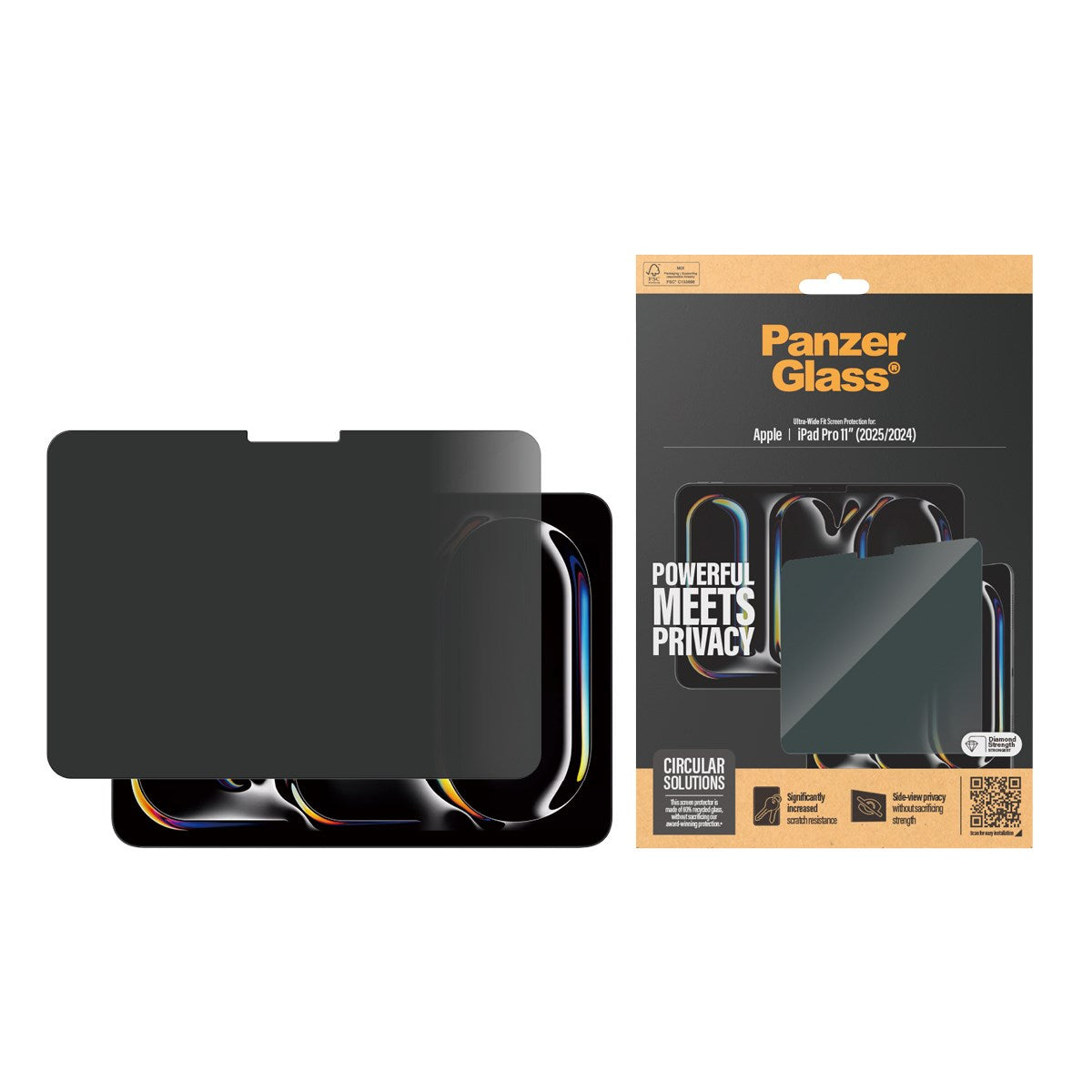 PanzerGlass® Privacy Screen Protector PanzerGlass® iPad Pro 11'' (2024-2025) | Ultra-Wide Fit